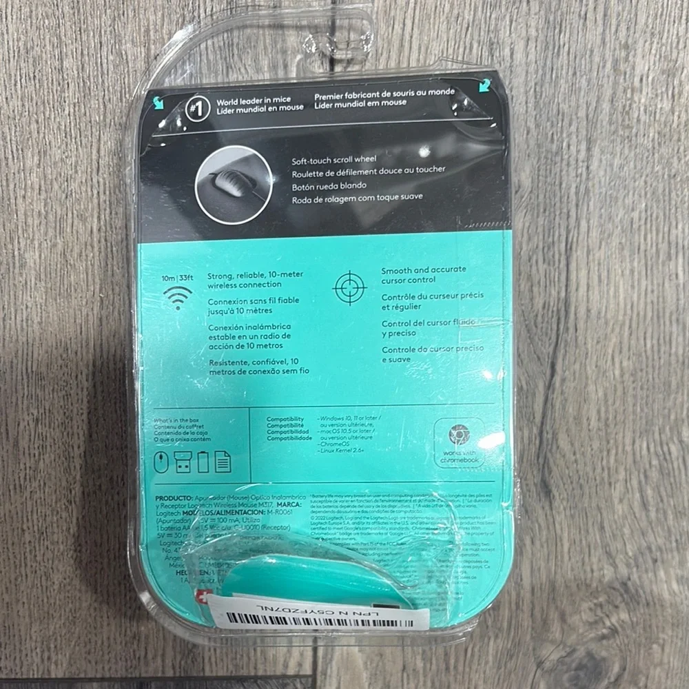 Logitech Gray Wireless Mouse Ergonomic Design